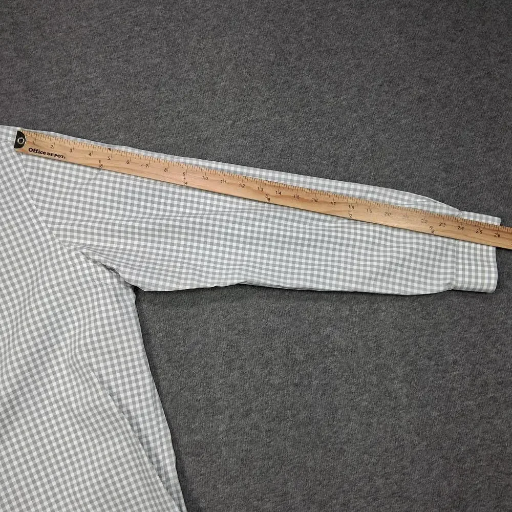 Polo Ralph Lauren Shirt Mens XL Gray Check Classic Fit Long Sleeve Button Up